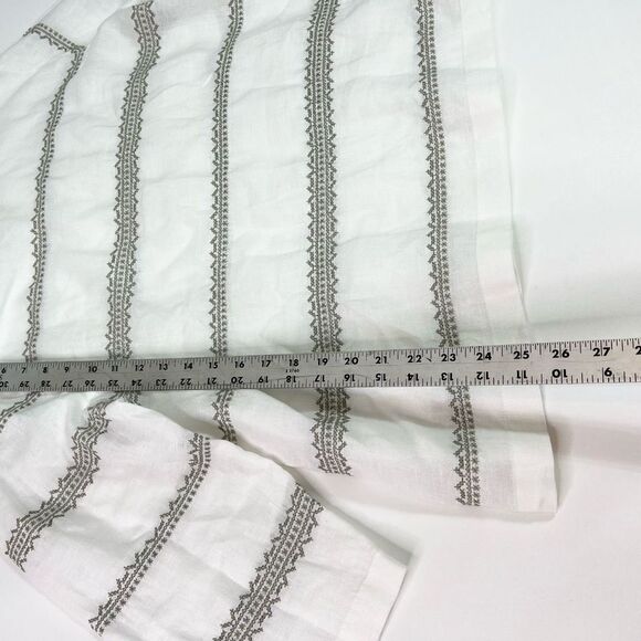 J. Jill Blouse Women's PXL Cross Stitch Embroidery Linen 3/4 Sleeve Top Shirt - Picture 5 of 11